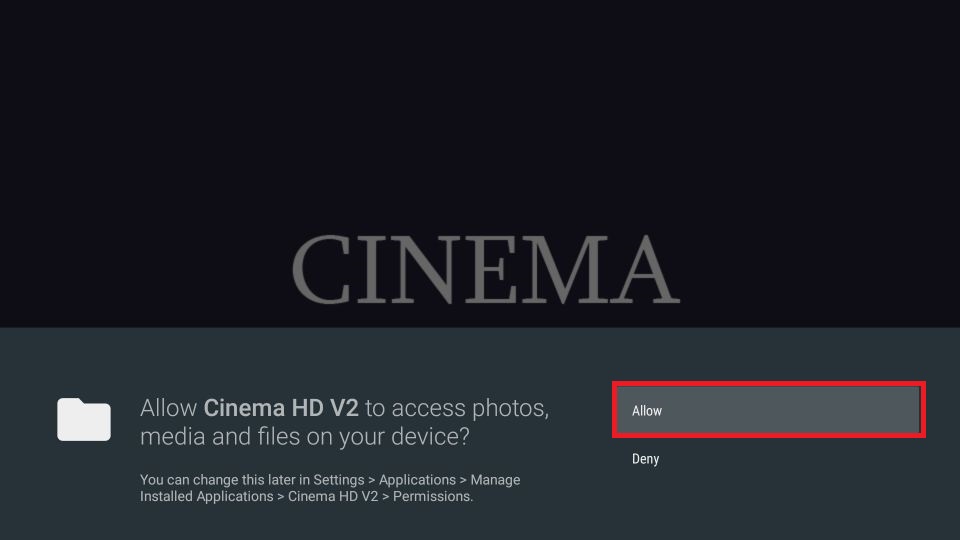 download Cinema APK on FireStick