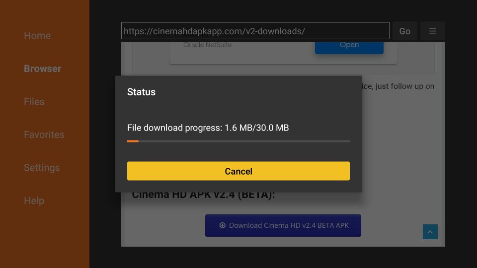 You should see the APK being downloaded on your FireStick