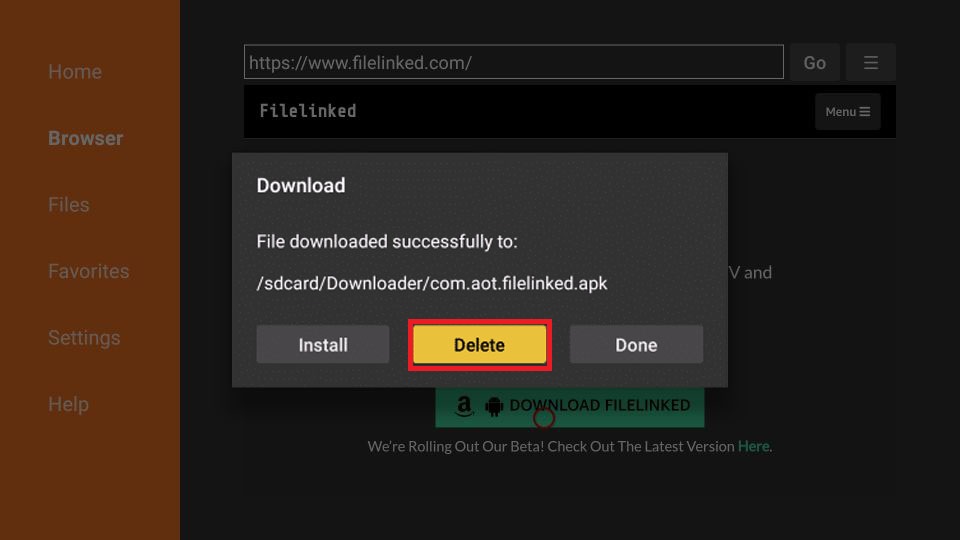 download FileLinked on FireStick