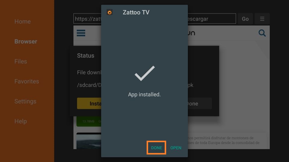 steps to install Zattoo 