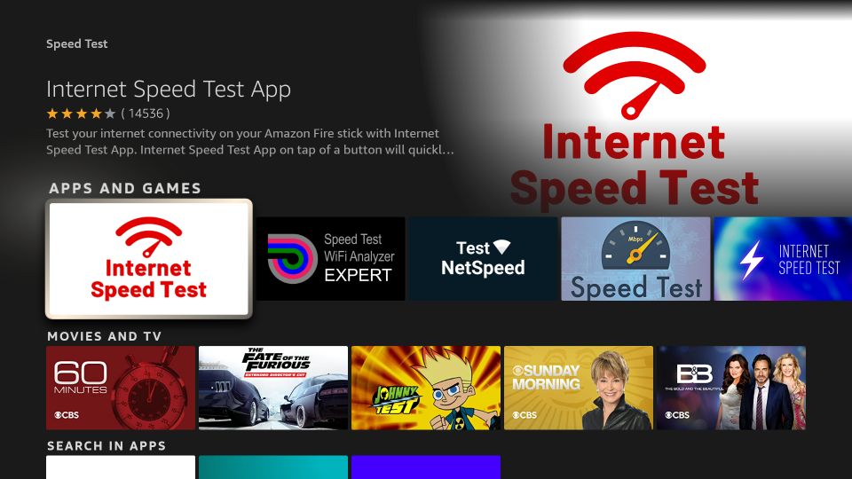 select internet speed test