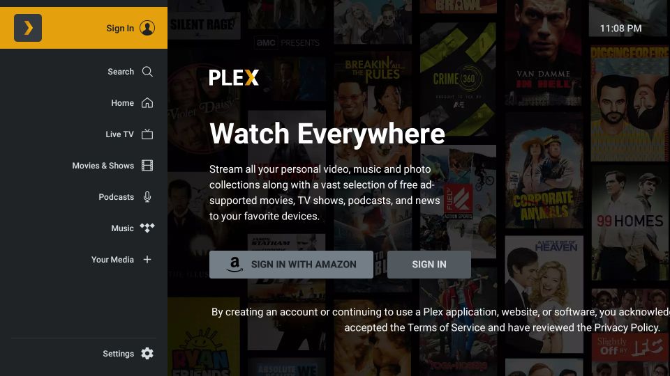 how to sign into Plex on FireStick
