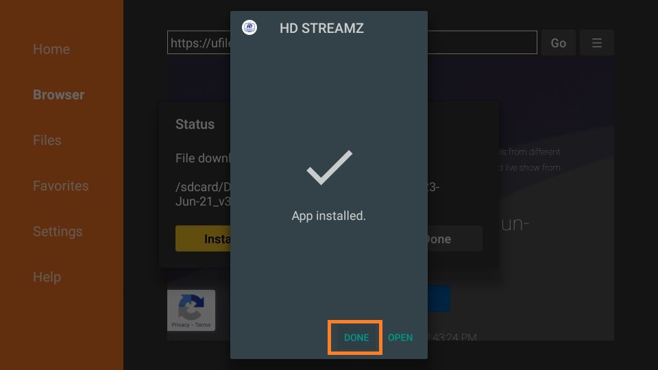 install HD Streamz on fire stick