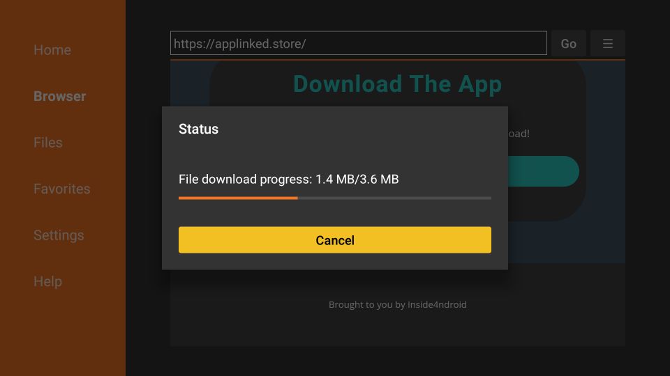 Wait for the AppLinked APK file to download