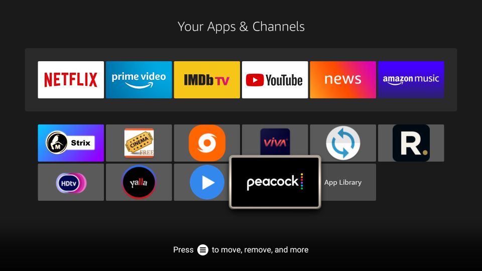 Find Peacock TV so that you can click it and open the app