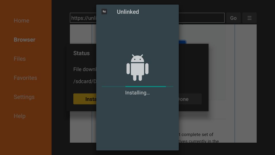 how to install Unlinked on FireStick