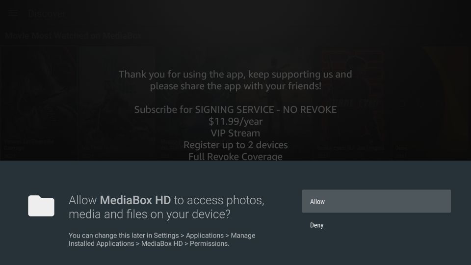 install MediaBox HD on fire stick