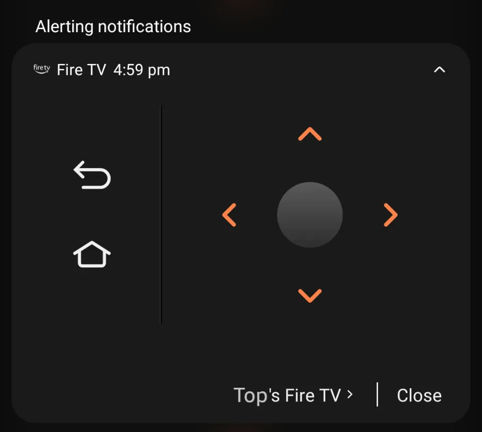 Fire TV app as a remote controller