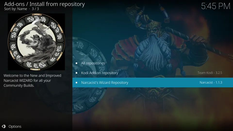 Select Narcacist’s Wizard Repository.