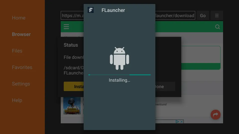 how to install FLauncher on FireStick