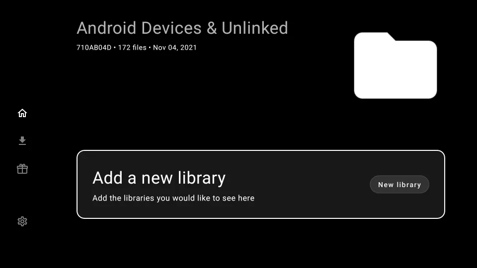 On the Unlinked home screen, click +Add A New Library