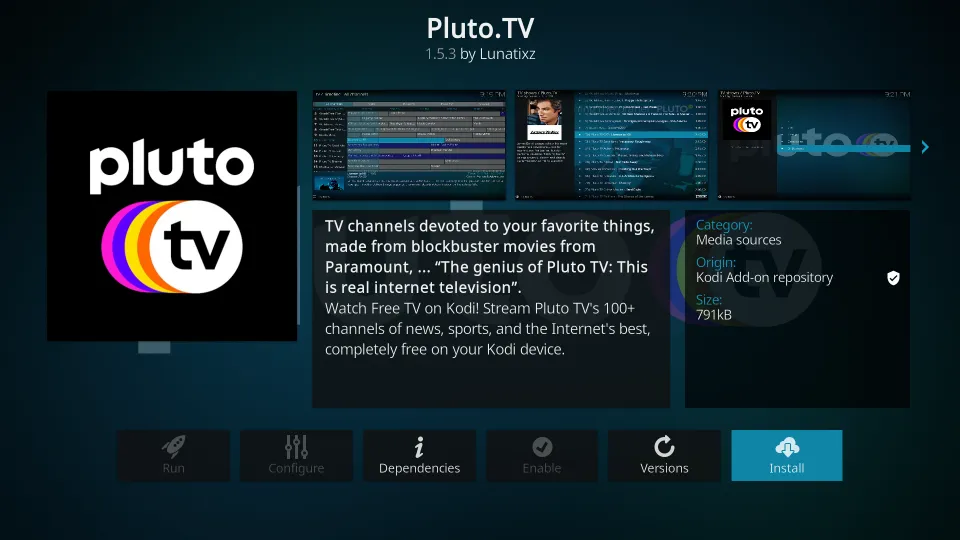 install Pluto TV Kodi Addon on fire stick
