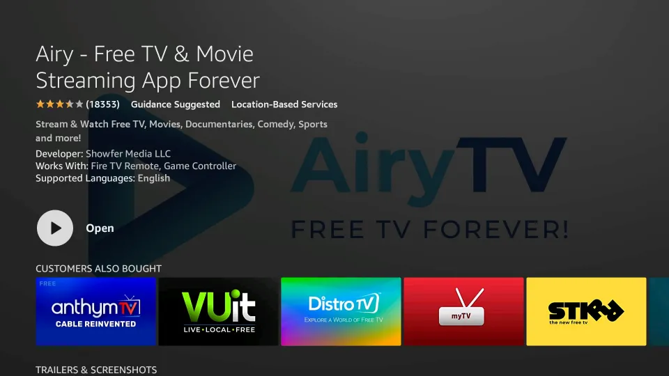install Airy TV on fire stick