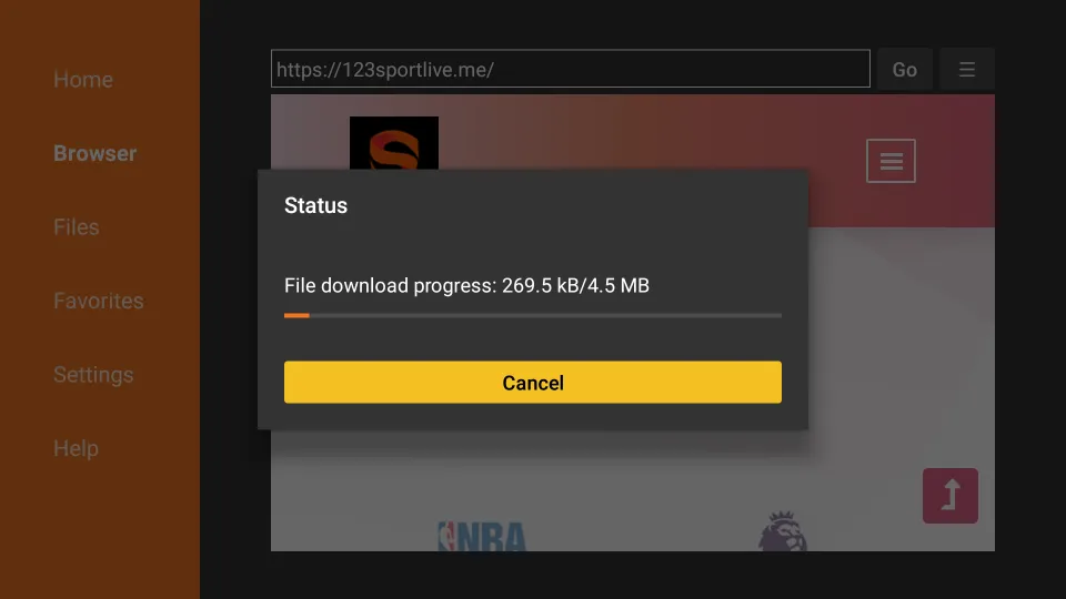 steps to install 123 Sport Live on Fire TV Stick