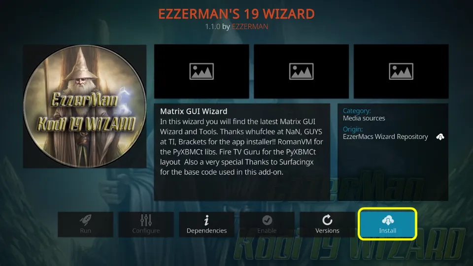 how to use Ezzerman’s 19 Wizard on Kodi on FireStick