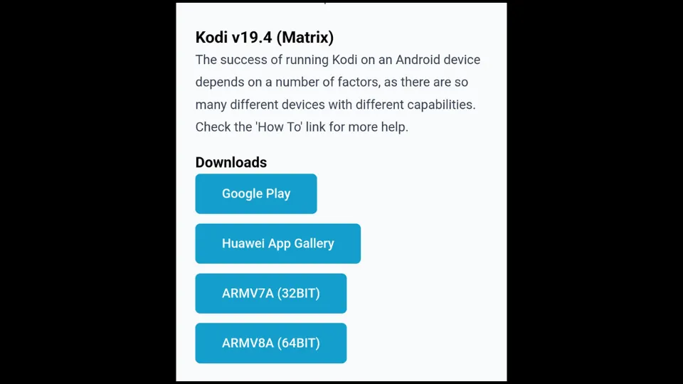 how to update kodi on android