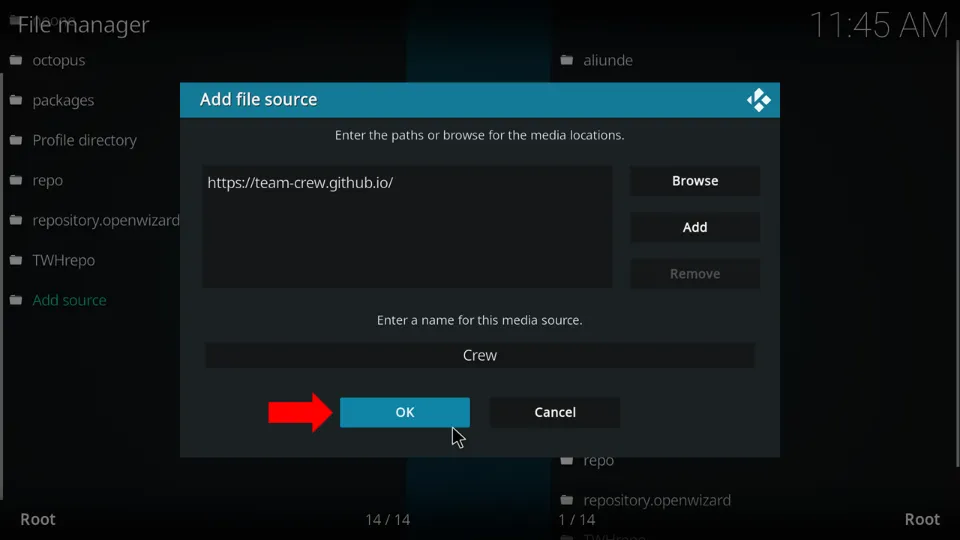 how to get CrewNique build on Kodi