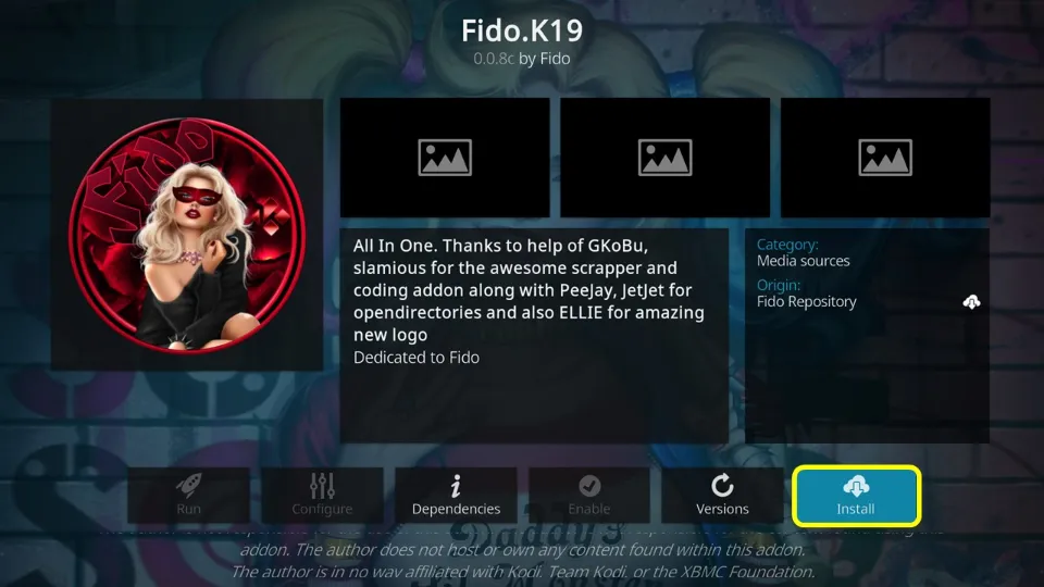 Get Fido K19 Kodi Addon 