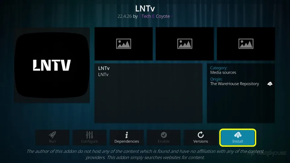 how to use LNTV Kodi Addon on FireStick
