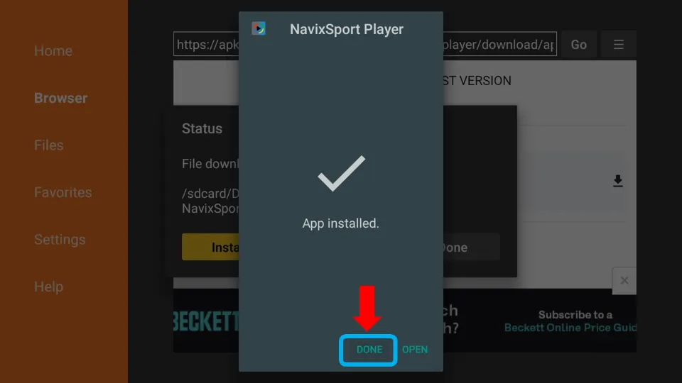 NavixSport on FireStick 