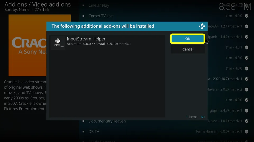 Install Kodi Addons from Official Repository