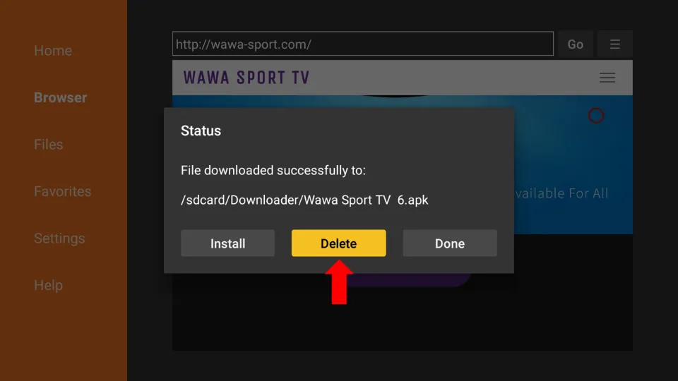 Wawa Sport TV FireStick 
