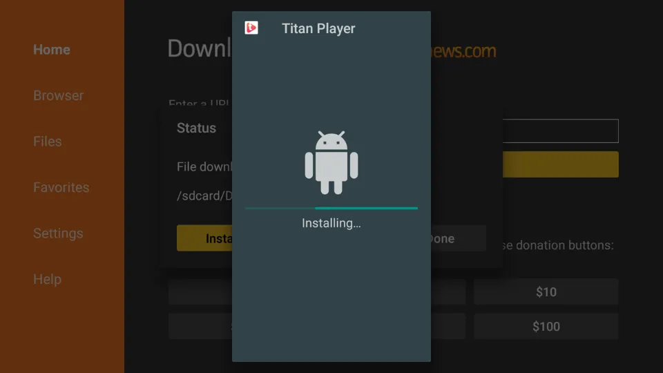 how to install Titan Player on FireStick