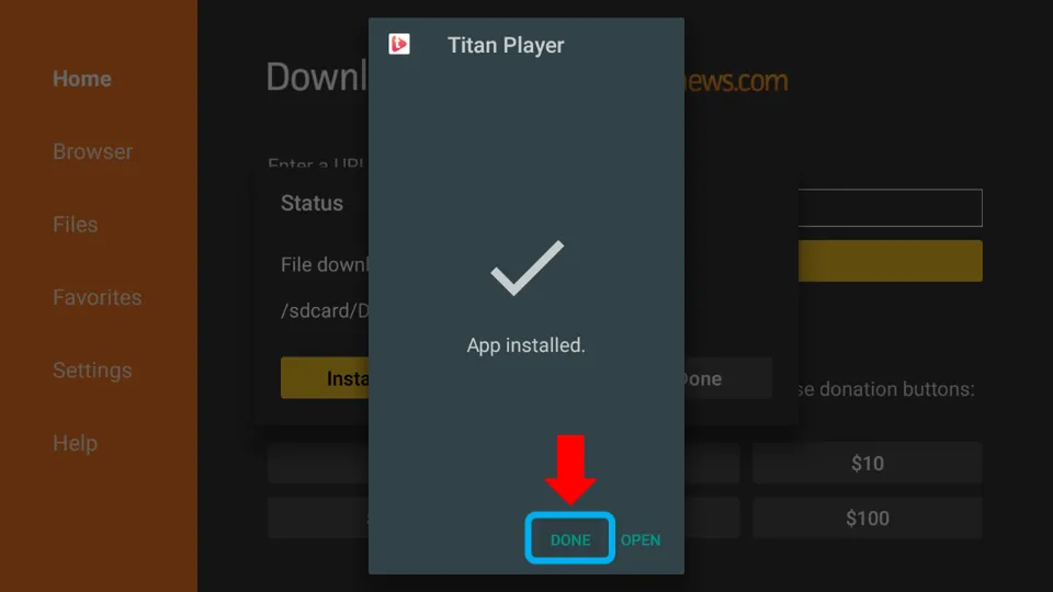 how to use Titan Player on FireStick